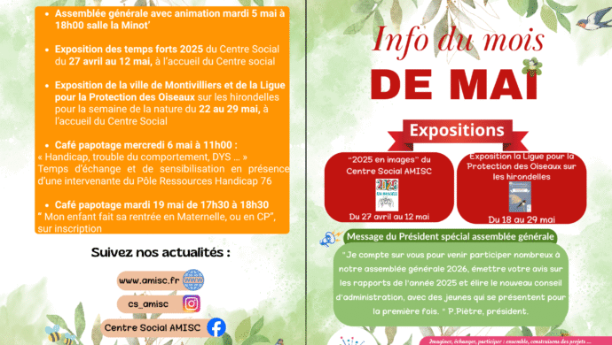 Info du mois – Mai 2026