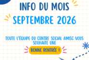 Infos du mois septembre 2026